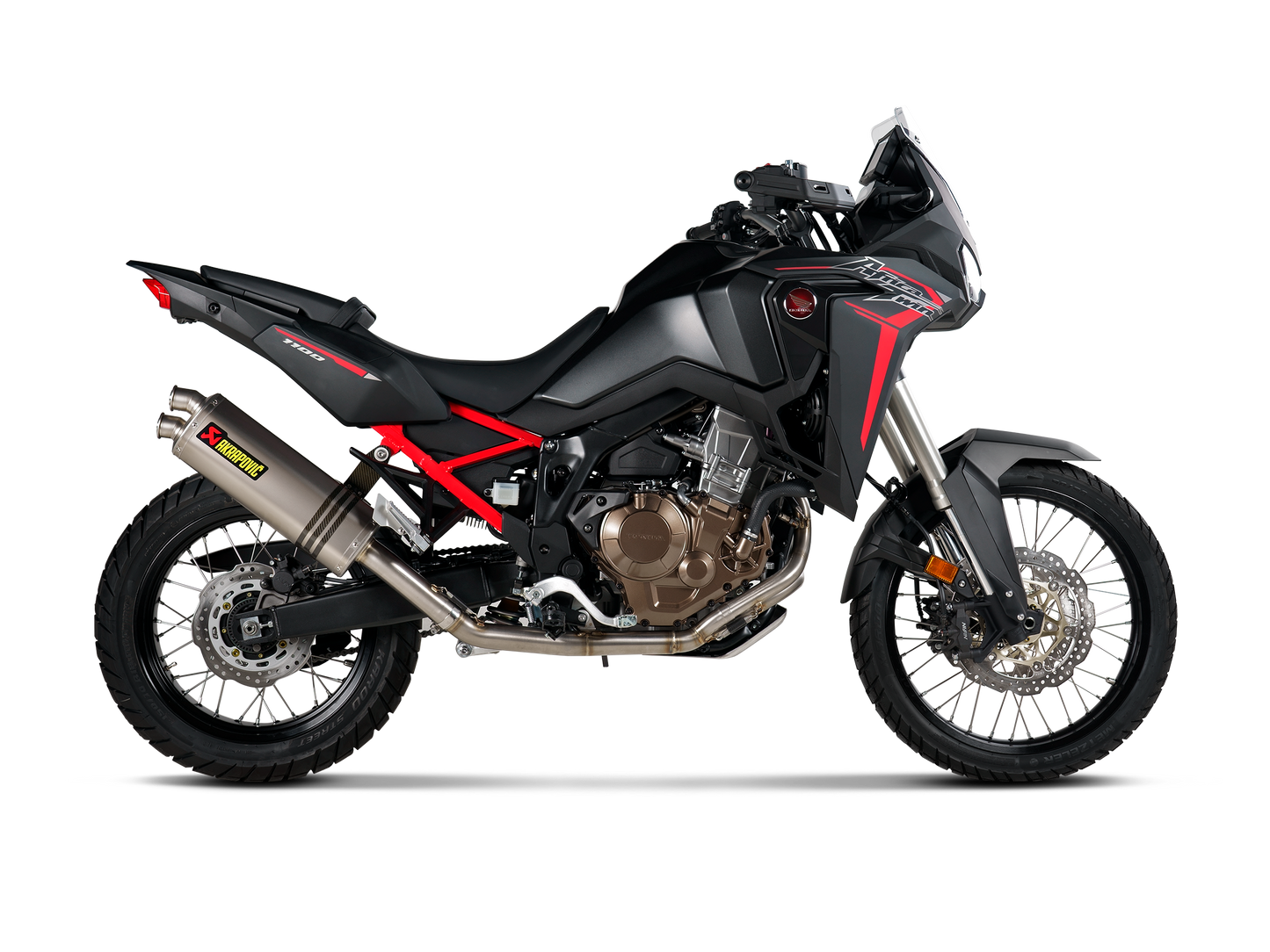 Akrapovič Uitlaat - Honda CRF1100L Africa Twin 2020-2026 - Racing Line (Titanium) - Motor Accessoires