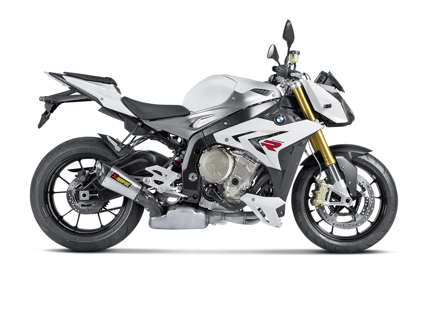 Akrapovič Uitlaat - BMW S 1000 R / M 1000 R 2014-2 & meer - Slip-On Line (Titanium)