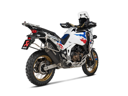 Akrapovič Uitlaat - Honda CRF1100L Africa Twin 2024-2026 | CRF1100L Africa Twin Adventure Sports 2024-2026 - Slip-On Line (Titanium) - Motor Accessoires