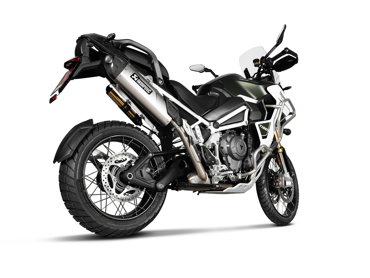 Akrapovič Uitlaat - Triumph Tiger 1200 GT / RALLY 2022-2024 - Slip-On Line (Titanium) - Motor Accessoires