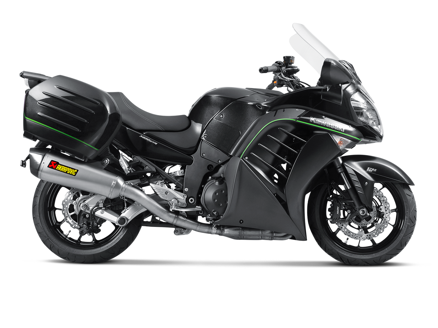 Akrapovič Uitlaat - Kawasaki 1400 GTR 2008-2017 & meer - Slip-On Line (Titanium)