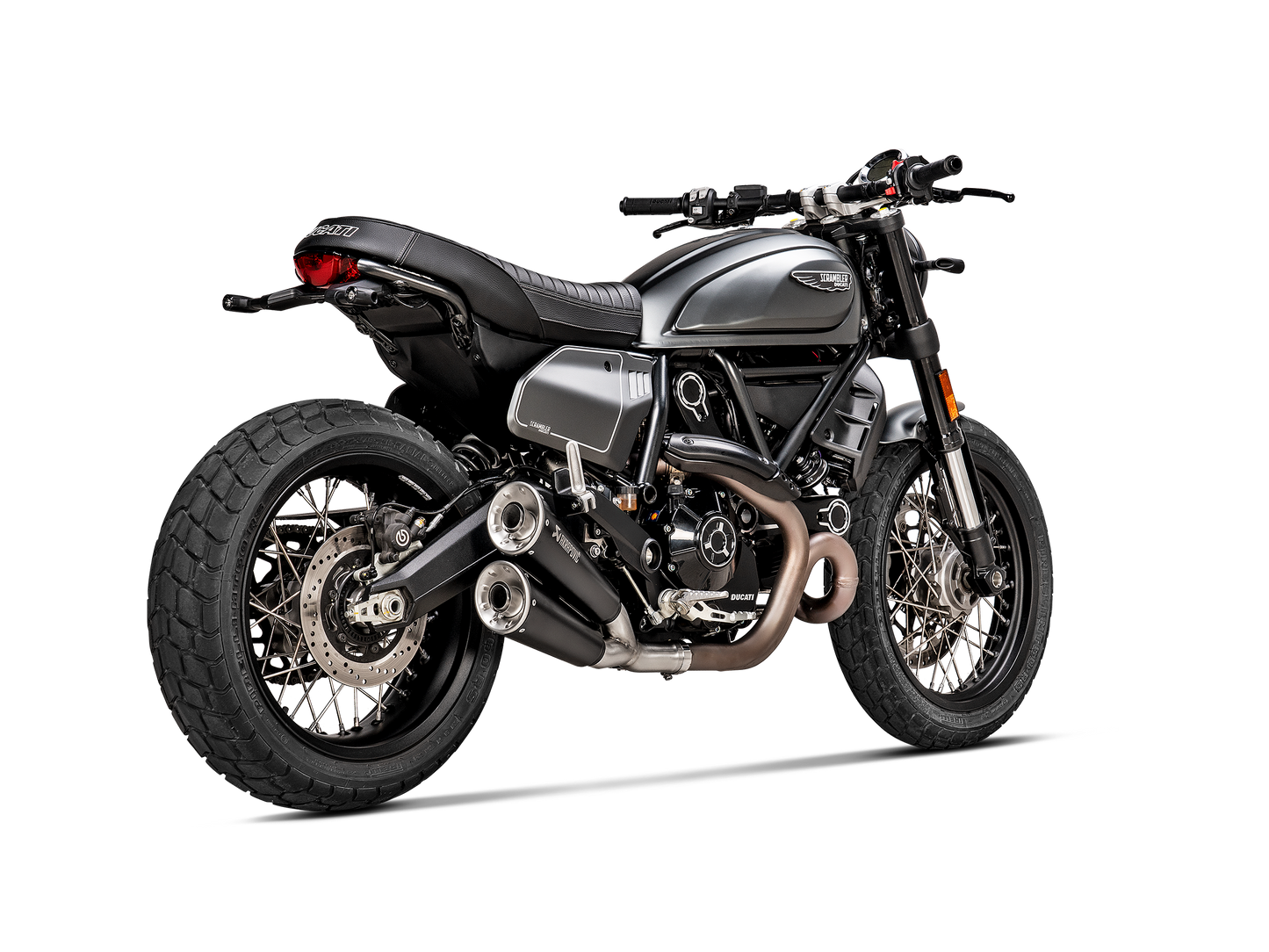 Akrapovič Uitlaat - Ducati Scrambler Urban Motard/Nightshift/Icon/Icon Dark/Desert Sled 2021-2022 - Slip-On Line (SS) - Motor Accessoires