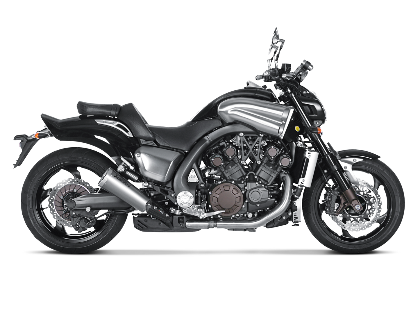Akrapovič Uitlaat - Star Motorcycles VMAX 2009-2016 | Yamaha VMAX 2009-2016 - Slip-On Line (Titanium) - Motor Accessoires