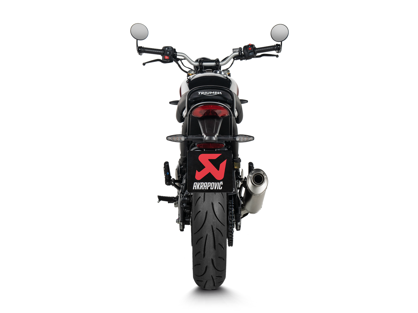 Akrapovič Uitlaat - Triumph Scrambler 400 X 2023-2 & meer - Slip-On Line (Titanium)