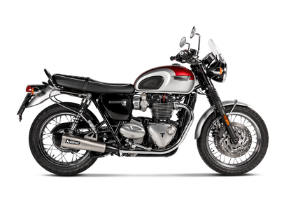 Akrapovič Uitlaat - Triumph Bonneville T100 2017-2020 | Bonneville T120 2016-2020 - Slip-On Line (Titanium) - Motor Accessoires