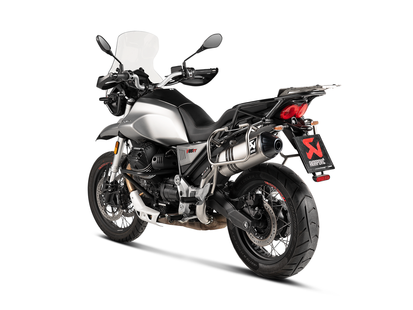 Akrapovič Uitlaat - Moto Guzzi V85 TT 2019-2024 - Slip-On Line (Titanium)