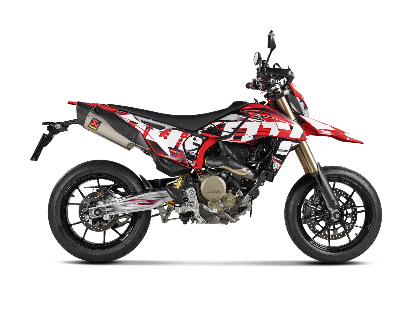 Akrapovič Uitlaat - Ducati Hypermotard 698 Mono / RVE 2024-2026 - Slip-On Line (Titanium) - Motor Accessoires