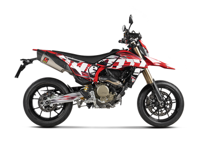 Akrapovič Uitlaat - Ducati Hypermotard 698 Mono / RVE 2024-2026 - Slip-On Line (Titanium) - Motor Accessoires