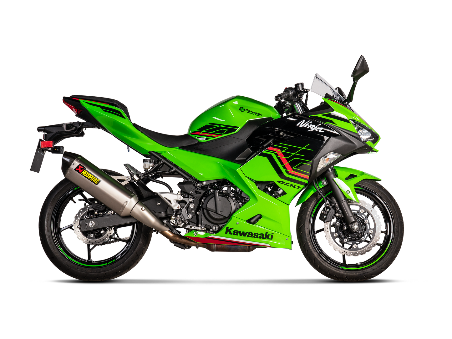 Akrapovič Uitlaat - Kawasaki Ninja 400 2018-2024 & meer - Slip-On Line (Titanium)