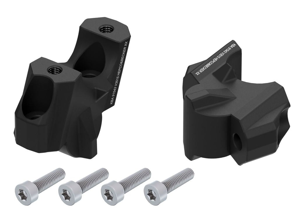 Stuurverhogers offset 30mm/15mm zwart