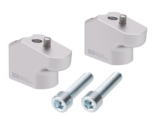Stuurverhogers offset 30mm/25mm zilver