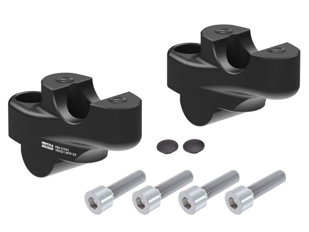Stuurverhogers offset 30mm/21mm zwart