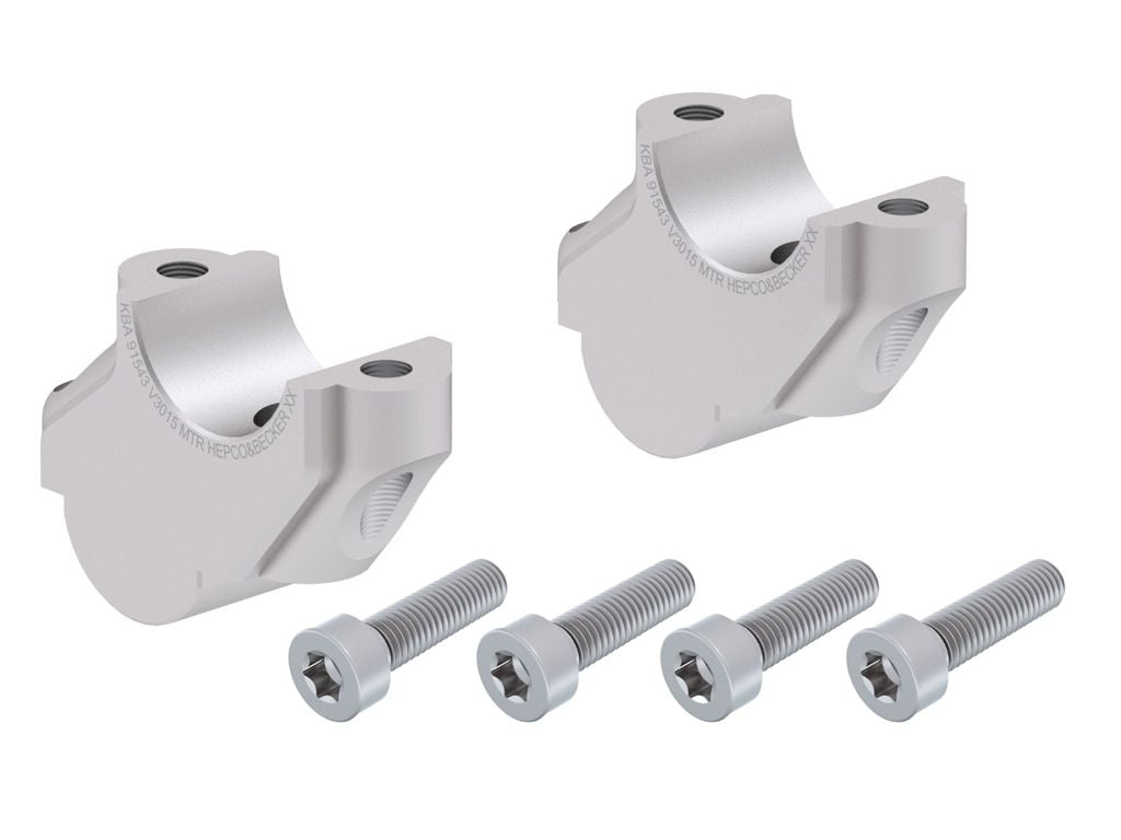 Stuurverhogers offset 30mm/21mm zilver