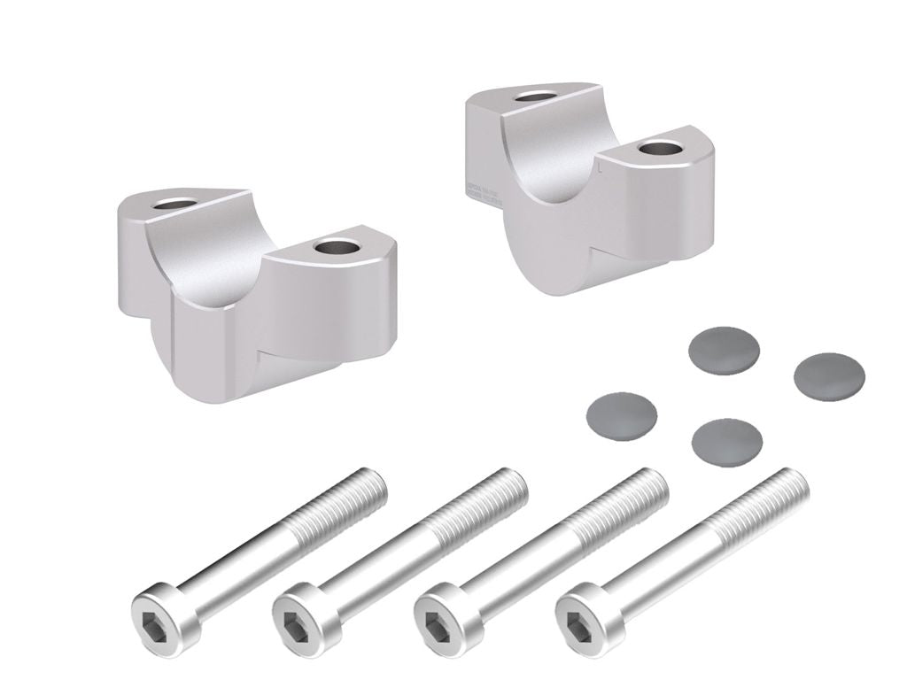 Hepco & Becker Stuurverhogerset - Suzuki GSX-S1000GT 2022-2026 - 20 mm - Zwart / Zilver