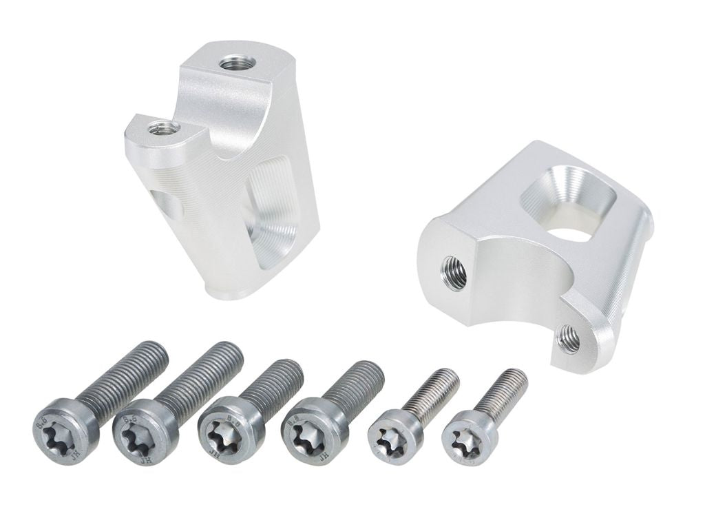 Stuurverhogers offset 25mm/23mm zilver