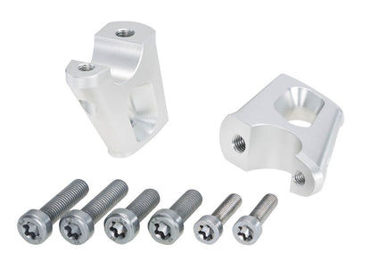 Stuurverhogers offset 25mm/23mm zilver