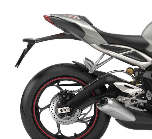 Achterspatbord verlenger mat zwart voor het originele spatbord diverse Triumph Street Triple modellen